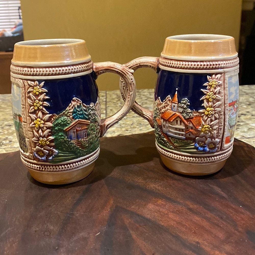 Vintage German beer stein’s mugs